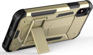 Zizo Zizo Hybrid Transformer Cover - Pancerne etui iPhone X z podstawką (Gold/Black) 5