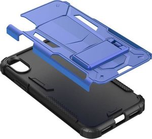 Zizo Zizo Hybrid Transformer Cover - Pancerne etui iPhone X z podstawką (Blue/Black) 6
