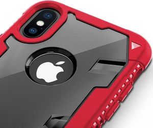Zizo Zizo Proton Case - Pancerne etui iPhone X ze szkłem 9H na ekran (Crimson Red/Trans Clear) 6