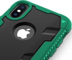 Zizo Zizo Proton Case - Pancerne etui iPhone X ze szkłem 9H na ekran (Emerald Green/Solid Black) 6
