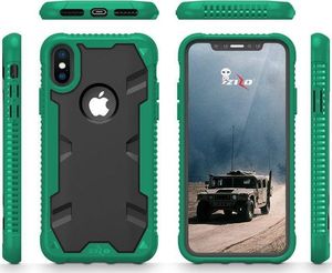 Zizo Zizo Proton Case - Pancerne etui iPhone X ze szkłem 9H na ekran (Emerald Green/Solid Black) 8
