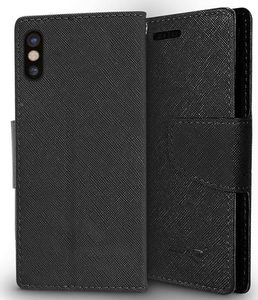 Zizo Zizo Flap Wallet Pouch - Etui iPhone X z kieszeniami na karty + stand up (Black/Black) 3