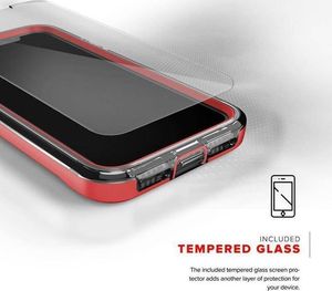 Zizo Zizo ION Cover - Pancerne etui iPhone X + szkło 9H na ekran (Red/Clear) 3