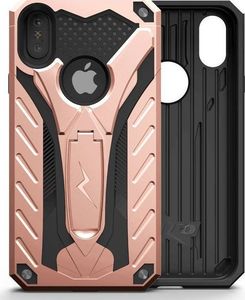 Zizo Zizo Static Cover - Pancerne etui iPhone X z podstawką (Rose Gold/Black) 2
