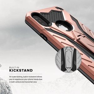 Zizo Zizo Static Cover - Pancerne etui iPhone X z podstawką (Rose Gold/Black) 4