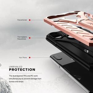 Zizo Zizo Static Cover - Pancerne etui iPhone X z podstawką (Rose Gold/Black) 6