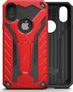 Zizo Zizo Static Cover - Pancerne etui iPhone X z podstawką (Red/Black) 2