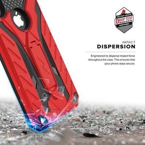 Zizo Zizo Static Cover - Pancerne etui iPhone X z podstawką (Red/Black) 5