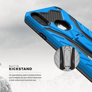 Zizo Zizo Static Cover - Pancerne etui iPhone X z podstawką (Blue/Black) 4