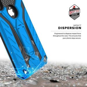 Zizo Zizo Static Cover - Pancerne etui iPhone X z podstawką (Blue/Black) 5