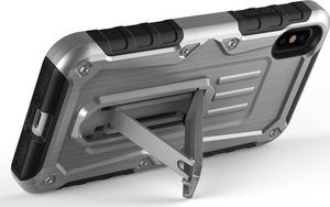 Zizo Zizo Heavy Duty Armor Case - Pancerne etui iPhone X z podstawką + uchwyt do paska (Gray/Black) 4