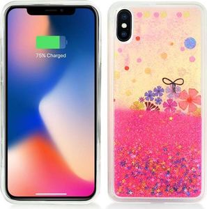Zizo Zizo Liquid Glitter Star Case - Etui iPhone X (Spring Flowers) 2