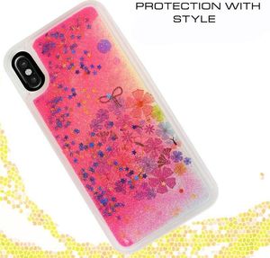 Zizo Zizo Liquid Glitter Star Case - Etui iPhone X (Spring Flowers) 4