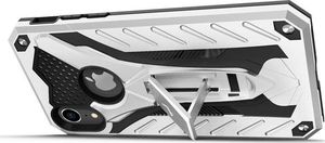Zizo Zizo Static Cover - Pancerne etui iPhone XR z podstawką (Silver/Black) 6