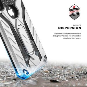 Zizo Zizo Static Cover - Pancerne etui iPhone Xs Max z podstawką (Silver/Black) 3