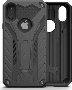 Zizo Zizo Static Cover - Pancerne etui iPhone Xs Max z podstawką (Black/Black) 7