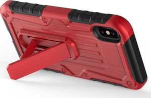 Zizo Zizo Heavy Duty Armor Case - Pancerne etui iPhone X z podstawką + uchwyt do paska (Red/Black) 3