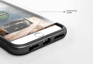 Zizo Zizo Shock Case - Pancerne etui iPhone Xs / X z hartowanym szkłem na ekran (Rose Gold/White) 3