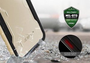 Zizo Zizo Shock Case - Pancerne etui iPhone Xs / X z hartowanym szkłem na ekran (Rose Gold/White) 5