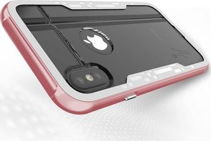 Zizo Zizo Shock Case - Pancerne etui iPhone Xs / X z hartowanym szkłem na ekran (Rose Gold/White) 6