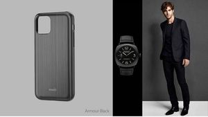 Moshi Moshi iGlaze - Etui iPhone 11 Pro Max (system SnapTo) (Armour Black) 6