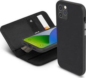 Moshi Moshi Overture - Etui 3w1 iPhone 12 / iPhone 12 Pro z kieszeniami na karty + stand up (system SnapTo) (Jet Black) 12
