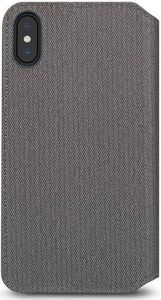 Moshi Moshi Overture - Etui iPhone Xs Max z kieszenią na karty + stand up (Herringbone Gray) 4