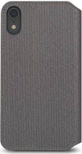 Moshi Moshi Overture - Etui iPhone XR z kieszenią na karty + stand up (Herringbone Gray) 5