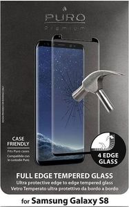 Puro PURO Premium Full Edge Tempered Glass Case Friendly - Szkło ochronne hartowane na ekran Samsung Galaxy S8 (czarna ramka) 2