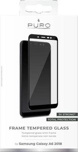 Puro PURO Frame Tempered Glass - Szkło ochronne hartowane na ekran Samsung Galaxy A6 (2018) (czarna ramka) 2