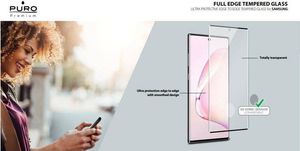 Puro PURO Premium Full Edge Tempered Glass Case Friendly - Szkło ochronne hartowane na ekran Samsung Galaxy Note 10+ (czarna ramka) 3