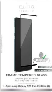 Puro PURO Frame Tempered Glass - Szkło ochronne hartowane na ekran Samsung Galaxy S20 FE (czarna ramka) 2