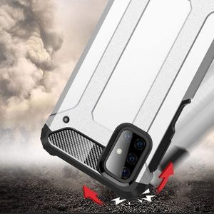 Hurtel Hybrid Armor pancerne hybrydowe etui pokrowiec Samsung Galaxy M51 srebrny 5