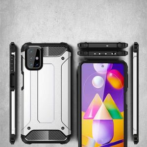 Hurtel Hybrid Armor pancerne hybrydowe etui pokrowiec Samsung Galaxy M31s srebrny 6