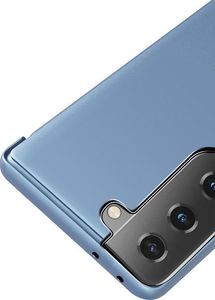 Hurtel Clear View Case futerał etui z klapką Samsung Galaxy S21 5G niebieski 3
