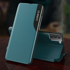 Hurtel Eco Leather View Case elegancki futerał etui z klapką i funkcją podstawki Samsung Galaxy S21 5G niebieski 7