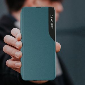 Hurtel Eco Leather View Case elegancki futerał etui z klapką i funkcją podstawki Samsung Galaxy S21 5G pomarańczowy 12