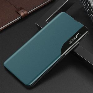 Hurtel Eco Leather View Case elegancki futerał etui z klapką i funkcją podstawki Samsung Galaxy S21+ 5G (S21 Plus 5G) zielony 2