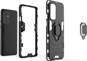 Hurtel Ring Armor pancerne hybrydowe etui pokrowiec + magnetyczny uchwyt OnePlus 9 czarny 2