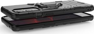 Hurtel Ring Armor pancerne hybrydowe etui pokrowiec + magnetyczny uchwyt OnePlus 9 czarny 3
