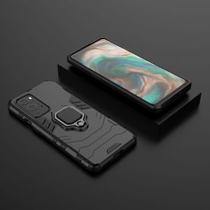 Hurtel Ring Armor pancerne hybrydowe etui pokrowiec + magnetyczny uchwyt OnePlus 9 Pro czarny 8