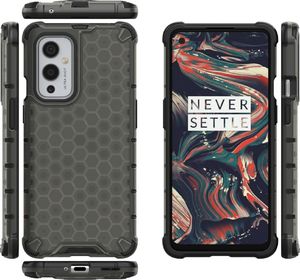 Hurtel Honeycomb etui pancerny pokrowiec z żelową ramką OnePlus 9 czarny 12