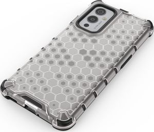 Hurtel Honeycomb etui pancerny pokrowiec z żelową ramką OnePlus 9 czarny 4