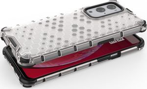 Hurtel Honeycomb etui pancerny pokrowiec z żelową ramką OnePlus 9 Pro czarny 3