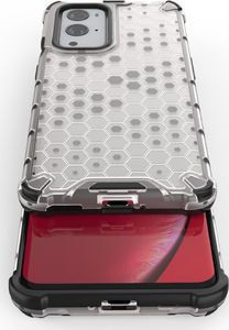 Hurtel Honeycomb etui pancerny pokrowiec z żelową ramką OnePlus 9 Pro czarny 9
