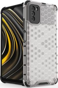 Hurtel Honeycomb etui pancerny pokrowiec z żelową ramką Xiaomi Poco M3 / Xiaomi Redmi 9T czarny 2