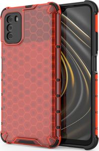 Hurtel Honeycomb etui pancerny pokrowiec z żelową ramką Xiaomi Poco M3 / Xiaomi Redmi 9T czerwony 1