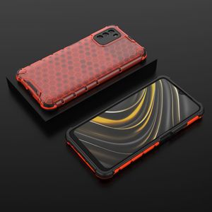 Hurtel Honeycomb etui pancerny pokrowiec z żelową ramką Xiaomi Poco M3 / Xiaomi Redmi 9T czerwony 13