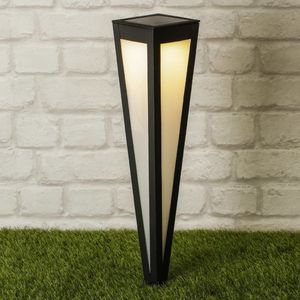 HI HI Ogrodowa lampka solarna słupek LED, 58 cm, czarna 1