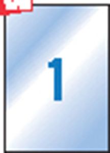 Apli Etykiety poliestrowe APLI, 210x297mm, prostokątne, transparentne 20 ark. 2
